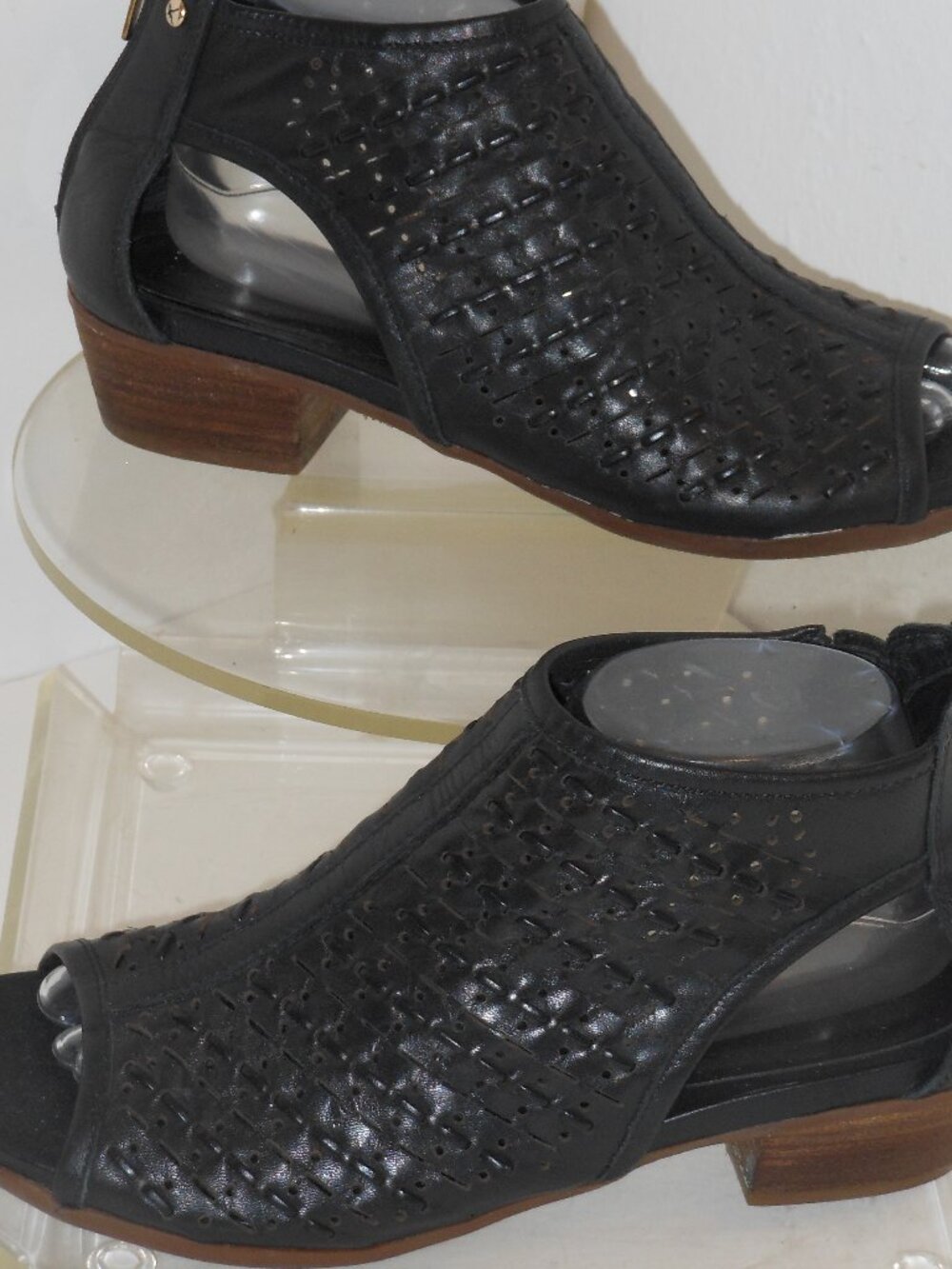 PIKOLINOS BLACK LEATHER PEEP TOE GENUINE LEATHER SHOES SIZE 9
